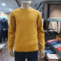 란찌강북점 색감이 예쁘고 멋진 캐시미어 블렌디드 케이블 머스타드 라운드 스웨터 LAKR22N01
