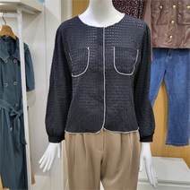 [클리지] DP01 투포켓 배색 쉬폰 블라우스 CL6WBL20 (8957883)