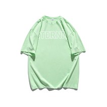 박시반팔티 여름옷 입체 오목볼록 질감 펀칭 접착제 인쇄 문자다 커플 T55P29 4994072200