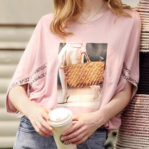 데일로엔 여성용 클레르 여리핏 가오리 반팔 티셔츠
