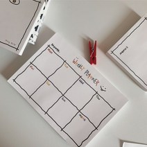 몽댕제작디자인 심플 레트로 떡메모지 다꾸 다이어리 플래너 속지 노트패드 대학생 공시생 필기 메모 대형메모지, to do list, 김빠덕