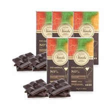 벤치 남아메리카 80퍼센트 코코아 다크 초콜릿 바 70g Venchi del Sur 80 Chocolate Extra Negro, 5팩