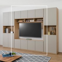 [데코라인] 킹 월플렉스TV장(상.하부장포함), 색상:화이트