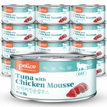 펠리코 캣 참치 치킨순살무스캔 95g x12개