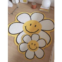 꽃모양스마일카페트 러그 인테리어소품 럭셔리, 직경 160CM×160CM_AB