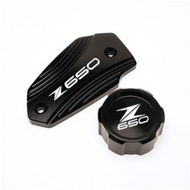 오토바이 부품가와사키 Z900 Z650 Z 2013-2022 오토바이 CNC 리어 & 프론트 브레이크 액 리저버 캡 실린더, 15 Z650 Black, 15 Z650 Black
