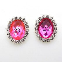 똑딱이 단추 펀치 세트 ZMASEY 금속 단추 10 개/대 20mm * 타원형 Flatback 모조 다이아몬드 결혼식 안내장, 16 16