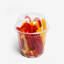 더팩컴퍼니 DC24S 일회용 투명 과일컵 과일용기 델리용기 반찬용기 샐러드용기(돔뚜껑) 100개 500개, 1박스