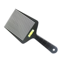 크리닉패드 남자 옆머리 누르기 다운펌 호일워크 다운핏 샴푸대 목받침 엑스트라 빅 플랫 토퍼 빗 밸런스 눈금자가있는 대형 와이드 포크 플랫 빗 플랫 토퍼 스타일링 헤어 브러쉬, 검은 색