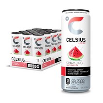 CELSIUS Essential Energy Drink 셀시어스 에너지 드링크 스파클링 수박 355ml 12개입