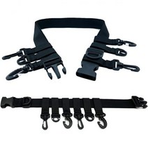 4개의 회전 후크와 3개의 D-링이 장착된 디픽 조절식 낚시 웨이더 벨트는 플라이 서핑용 카약 다기능 태클 보관용 물받이 벨트 2개입니다, 2pcs 웨더 벨트