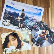 포토퍼즐 만들기 3종 / 생일선물 가족이벤트 그림맞추기 사진 그림 명화 풍경 액자퍼즐, 사각(대)
