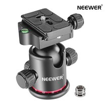 NEEWER 볼헤드 금속 카메라 볼헤드 삼각대 볼헤드, 레드+블랙