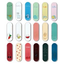 모모스틱 플랫스틱 쥴리 작가 4 5탄 일러스트 디자인 핸드폰 거치대 무선충전 핑거 그립 스마트링, 워드JFb