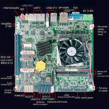 4개의 USB 3 0 6개의 com 포트가 미니 itx 67 등급 마더보드, 6700hq 램 없음