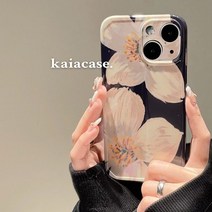HnY 빈티지 유화 플라워 아이폰14 프로맥스 아이폰13 케이스 뉴12 심플14 프로 여성 13 소프트케이스 11 크리에이티브 실리콘 낙상방지 호환
