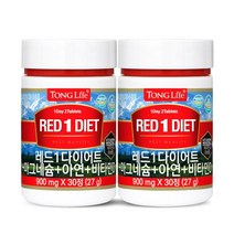 통라이프-레드1 다이어트-가르시니아+마그네슘+아연+비타민D-2병, 없음