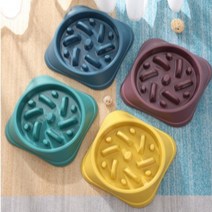 뚱크 강아지 고양이 반려동물 급체방지 밥그릇 슬로우 식기, 바이올렛