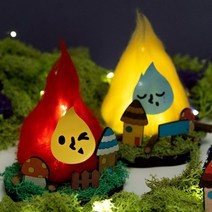 MDF 모닥불 만들기 재료 미술 초등학교 교구 취미 diy 어린이 키트, 노랑불꽃