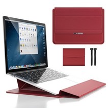 노트북 가방 case for macbook air pro 13 14 m1 case laptop sleeve 13.3 15 15.6 notebook bag for huawei, 빨간색 스탠드, 15 15.6인치