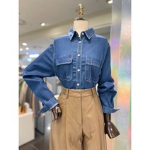 ab.f.z@ (AEW4HB39K) 스티치 포켓 데님 블라우스