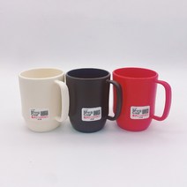 전자레인지 전용 플라스틱 머그컵 350ml 심플 가벼운 물컵 핫초코 우유, 아이보리