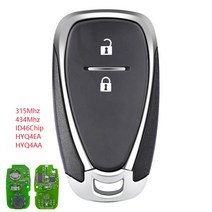 자동차 원격시동 경보기 스마트폰 매직카 키장착 이지카 스마트 오토바이 Okey 리모컨 없음 315/434Mhz 쉐보레 Camaro Cruze Malibu 2016-2020 불꽃 적, 3버튼 승용차 4, Hyq4aa 315mhz