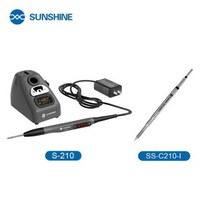 SUNSHINES210 110W 고전력 스마트 휴대용 납땜 인두 JBC C210 시리즈 T210 팁 조정 가능 범용, 110W+S210 with I tip+EU