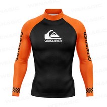 남성 수영 티셔츠 비치 UV 보호 래쉬 가드 다이빙 긴 소매 서핑 슈트 의류 러쉬가드, 08 8_10 5XL