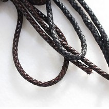 1마-가죽끈) 5mm 꽈배기끈 장식끈(2컬러) jgq 가죽공예 부자재 악세사리부자재, 브라운, 1개