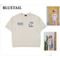블루테일 [블루테일]아이보리 맨투맨 반팔 티셔츠 AXB3TS06IV