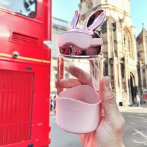 루나솔라 펑키래빗 내열유리 보틀 텀블러 4color - 340ml 스..., 선택:크롬 블랙, 단품