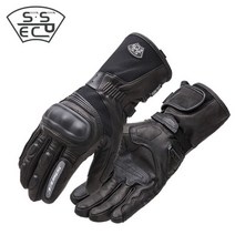 방수용 가죽 오토바이 라이더 장갑 다이네즈메쉬 베스파 할리 헬스톤 베릭 클래식바이크, 블랙