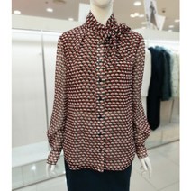 JJ JIGOTT 제이제이지고트 패널 디자인 패턴 쉬폰 블라우스 GKAA0BL16