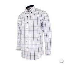제이제이옴므 체크 화이트 레귤러 드레스셔츠 J221RF1SH144