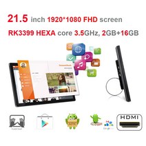 헥사 코어 21.5 인치 안드로이드 스마트 키오스크 디지털 사이 니지 디스플레이 올인원 pc (RK3399 3.5GHz 2GB + 16GB 2.4G/5G wifi 100m/10