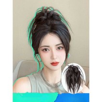 뒷머리 부분 가발 자연스러운 묶음 머리 연출, 1개, (워터폴 포니테일) 라이트 브라운