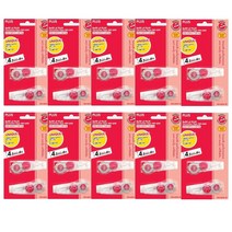 플러스 수정테이프 10개 PLUS WH-605 WH-604 리필 WH-605R-2P WH-604R-2P, 레드 리필 10개