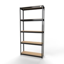 울트라랙 가로100x깊이30x높이210cm 5단 무볼트앵글 조립식앵글 선반 베란다선반 철제선반 가구, 흑색