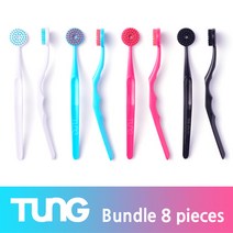 텅브러쉬 혀클리너 8개 세트(색상 4종+랜덤색상 4종), 180g, 1세트