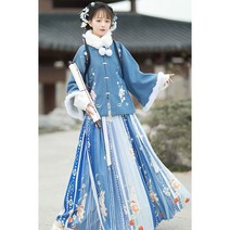 차이나 우먼스 가을겨울 당나라 옷 왕홍 스타일 당나라 옷 도톰 세트