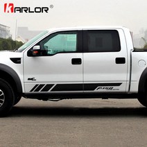 포드 레인저 랩터 F150 픽업용 자동차 차량용 양면 스티커 데칼 장식 1쌍, 01 Black_02 F250