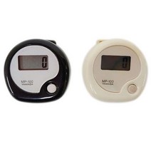 야마사 디지털 미니 만보기 MP-100 + 전용 건전지 세트, 블랙