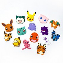 크록스지비츠 포켓몬 1P 빅사이즈 캐릭터 잇템 신발장식 패션아이, 리자몽과 피카츄