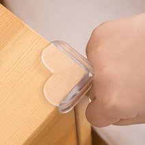 피케이글로벌 실리콘 아기 가구 모서리보호대 투명 4개 세트, 하트, 4개입