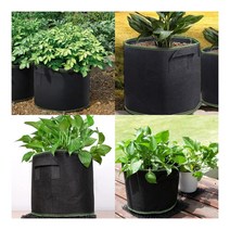 대형 부직포 천 텃밭 화분 2P 60X40 블랙그린 야채키우기 과습방지