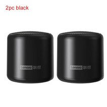 블루투스스피커 컴퓨터스피커 사운드바 레노버 L01 TWS 블루투스 스피커 휴대용 야외 무선 미니 열 스테레, 11 2pc black