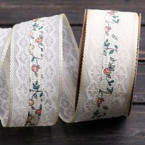 한국어 버전 치아 가장자리 쉬폰 중공 레이스 자카드 리본 DIY 활 머리 장식 꽃 선물 포장 리본