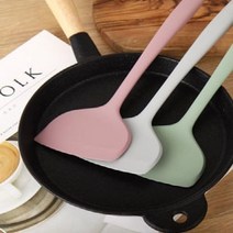 실리콘 알뜰주걱 (대) 3colors 키친툴세트 이유식 볶음스푼 주걱 방용품 조리도구 튀김젓가락 뒤집개, 그레이