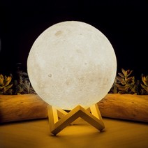달님 무드등 15cm - 화이트 컬러 / 키즈맘아트 보름달 만월 달 행성 지구 새턴 토성 태양 햇님 달덩이 달맞이 초승달 인테리어 조명 설날 추석 불멍 캠핑 데코 소풍 집들이 선물
